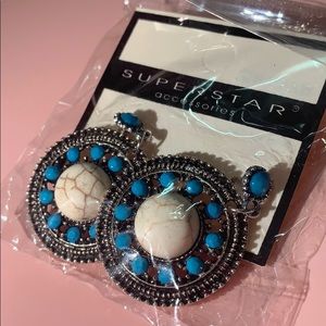 marble stone earrings